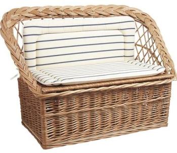 Banquette coffre osier