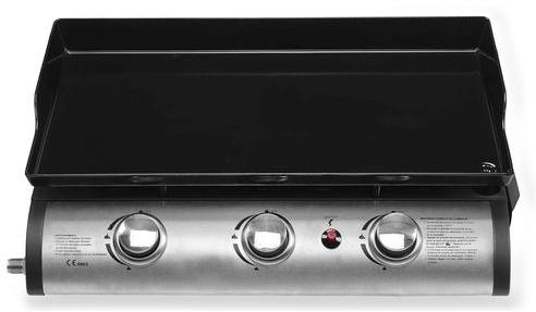 Plancha à gaz 3 brûleurs