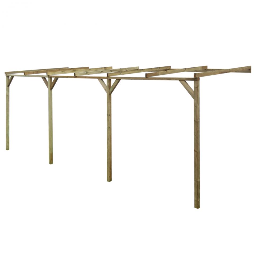 VidaXL Pergola murale en bois 2 x 6 2,2 m