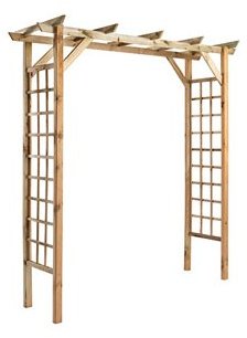 Pergola double droite en bois 210 x 72 cm FSC trai