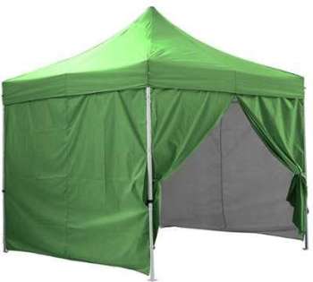 Tente pliante verte avec 4 murs amovibles 3x3m PREMIUM Tente pliante verte avec 4