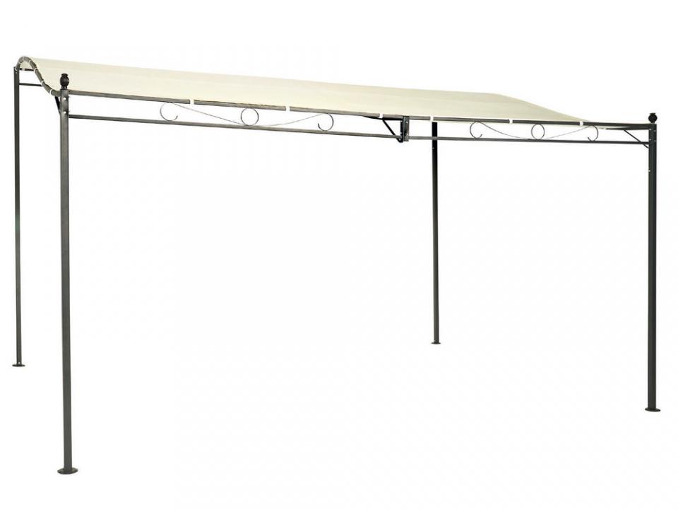 Tonnelle adossée en acier 3x4m BORA