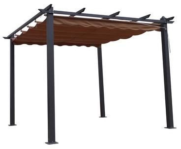 Tonnelle en aluminium Monica - 3 x 3 x H 2 2 m - Taupe Tonnelle en aluminium Monica