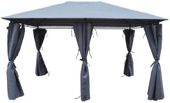Tonnelle-Pergola Rosita gris en polyester - 4 x 3 x Tonnelle-Pergola Rosita gris