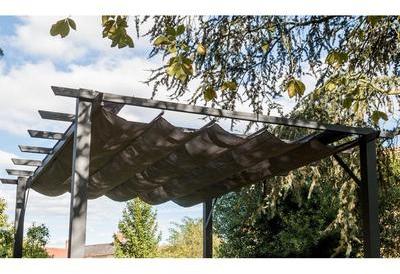 Toile pour tonnelle 12 m² 4x3m en aluminium gris