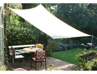 Voile dombrage rectangulaire 3x2.50m ivoire
