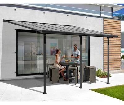 Toit terrasse en aluminium coloris gris anthracite