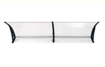 Auvent Marquise avec LED Solaire 80 x 300 cm Auvent Marquise avec LED Solaire