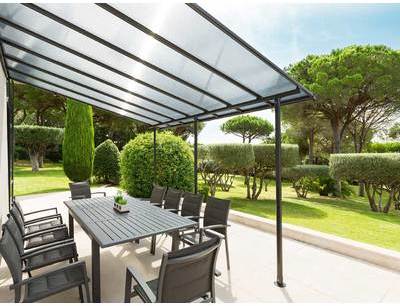 Pergola adossée Bélize 3 x 4 m Noir