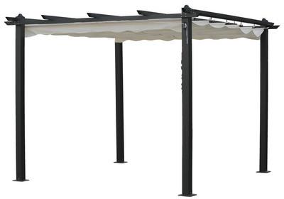 Tonnelle en aluminium Monica - 3 x 3 x H 2 2 m - Beige Tonnelle en aluminium Monica