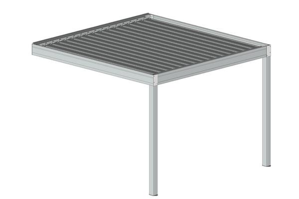 Pergola bioclimatique Planisphère Lames perpendicu