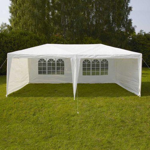 Chapiteau tente de réception 3x6 m blanc toile PE
