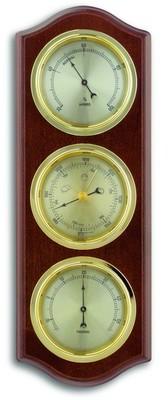 Baromètre Thermo Hygro sur bois massif Teinte au Choix Baromètre Thermo Hygro sur