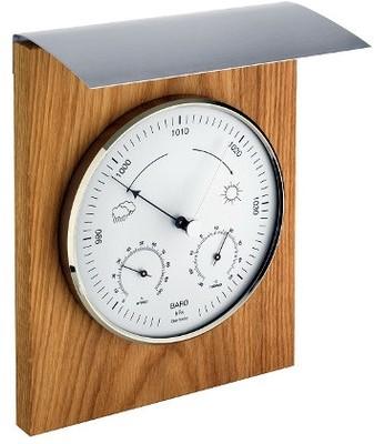 Baromètre Thermo hygro d extérieur Bois traité TFA Baromètre Thermo hygro d extérieur