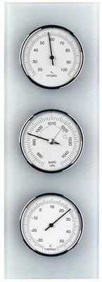 Baromètre Thermo Hygromètre sur verre sablé TFA T203020-02 Baromètre Thermo Hygromètre