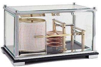 Barographe Baromètre enregistreur PM Chromé NAUDET Barographe Baromètre enregistreur