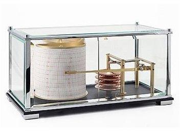 Barographe Baromètre enregistreur GM Chromé NAUDET Barographe Baromètre enregistreur