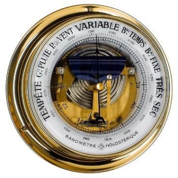 Baromètre Luxe à collerette diam 205 mm NAUDET N-1-17-BC Baromètre Luxe à collerette