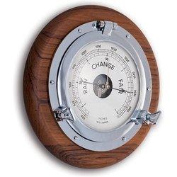 BAROMETRE CHROME ET TECK 32 CM