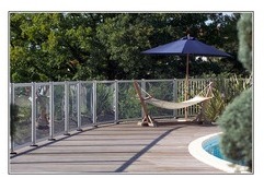 Barrière de piscine panneau transparent