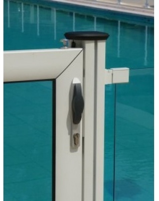 Portillon en verre 8 mm avec porte battante + accr