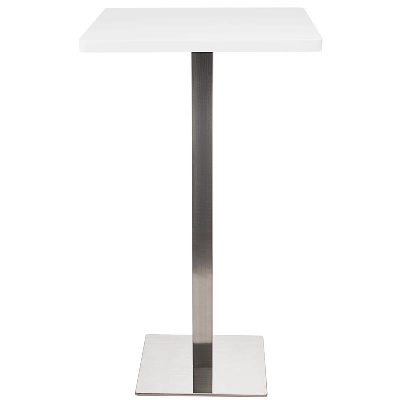 Table de Bar Table Bistro en MDF blanc 60x60x105