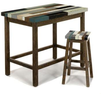 Table haute - bar rectangulaire - L130cm