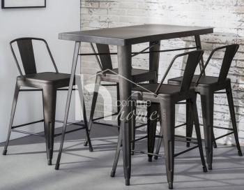 Table haute industrielle en acier BISTROT