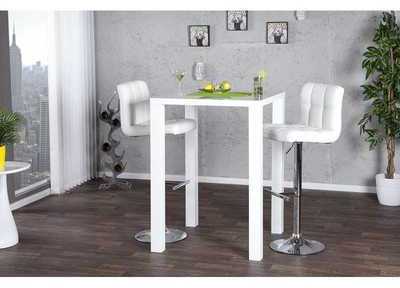 Table haute de bar blanc laqué dun design parfait