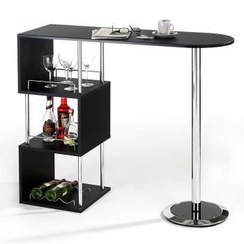 Table haute de bar VIGANDO, noir