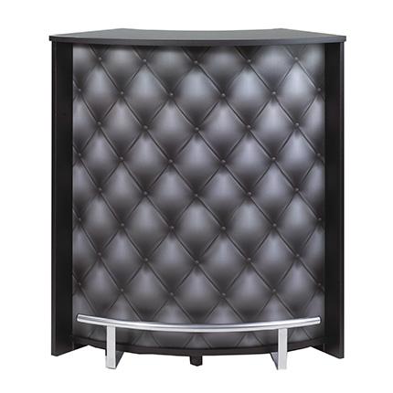 Bar repose pieds decor capiton noir