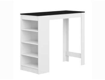 Table de bar avec 4 étagères L115xl50xH102cm ARAVIS Table de bar avec 4 étagères