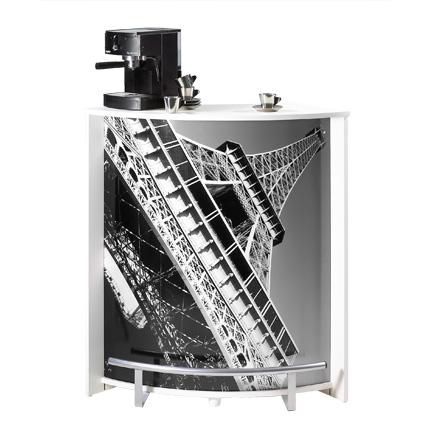 Bar repose pieds decor eiffel blanc