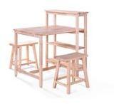 Ensemble table de bar avec étagère incluse et 2 ta