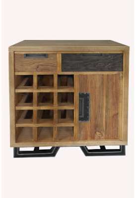 Meuble bar avec rack à bouteilles - TOGO - L 70 x