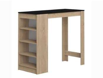Table de bar avec 4 étagères L115xl50xH102cm ARAVIS Table de bar avec 4 étagères