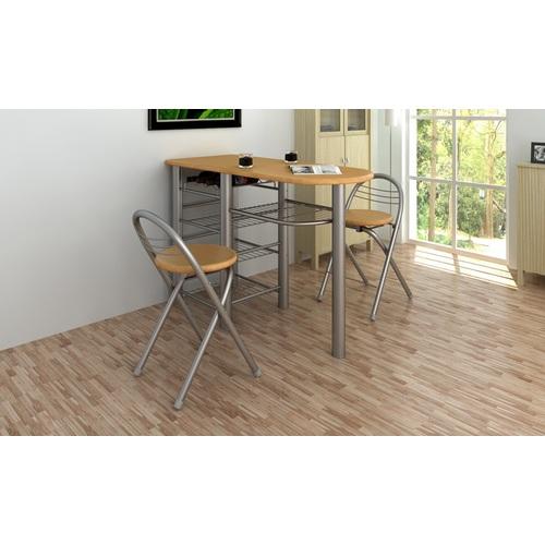 VidaXL Lot dune table de bar avec 2 chaises