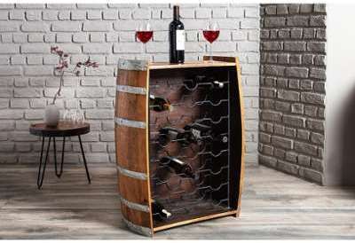 Table de bar en bois Mango pour 24 bouteilles Piccolo Table de bar en bois Mango