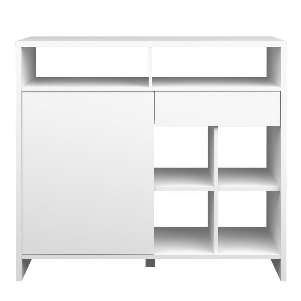 Snack bar blanc laqué - L121.8cm