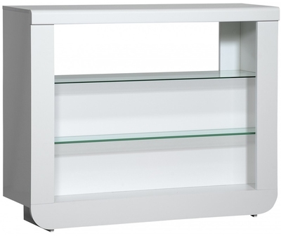 Meuble bar blanc laqué design Led