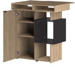 Meuble de bar en bois avec niche et porte L 89 5 cm Meuble de bar en bois avec