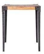 Table de bar carrée design industriel bois et métal Table de bar carrée design