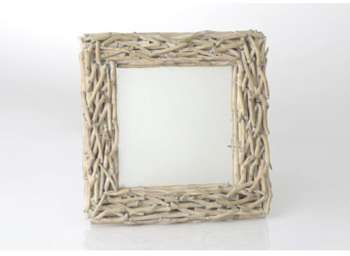 Miroir bois flotté 60x60 cm Miroir bois flotté 60x60 cm