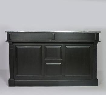 Bar en bois 160cm - plateau zinc