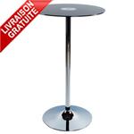 Table de bar design haute pub mange debout en verr