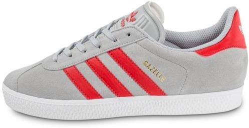 Adidas Gazelle Junior Grise Et Rouge - Baskets/Ten