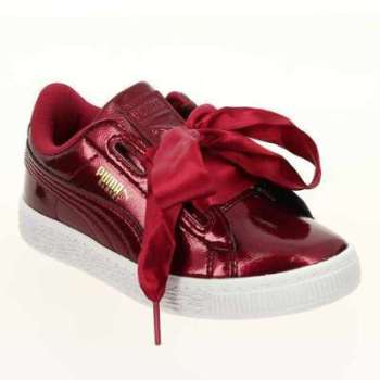 Promo - Baskets Puma BASKET HEART Rouge pour Enfant Promo - Baskets Puma BASKET