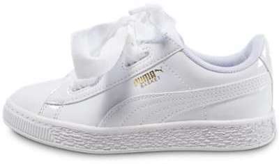 Puma Suede Heart Patent Enfant Blanche Baskets Tennis Puma Suede Heart Patent Enfant