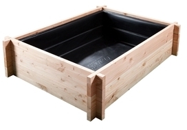 Tour en bois potager/bassin aquatique 120 x 160 x