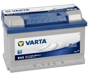 Batterie auto E43 12V 72ah 680A VARTA Blue dynamic Batterie auto E43 12V 72ah